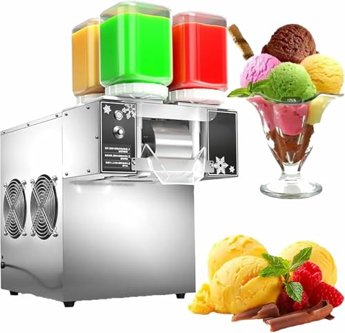 Schneeflocken-Eismaschine Kommerzielle Maschine - Sahnebrecher Rasierer Schneekegelherstellungsmaschine mit elektrischem Drehteller und 10-Geschwindigkeitseinstellung von Generic