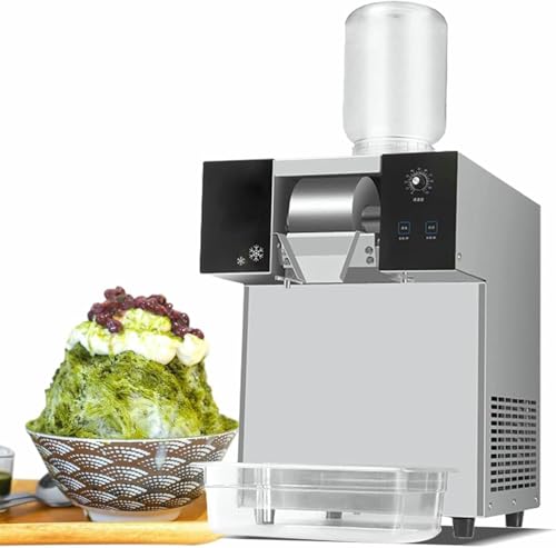 Schneeflocken-Eismaschine Kommerzieller Brecher Rasierte Maschine, Rasierer Automatischer Schneekegel, Dicke einstellbar von Generic