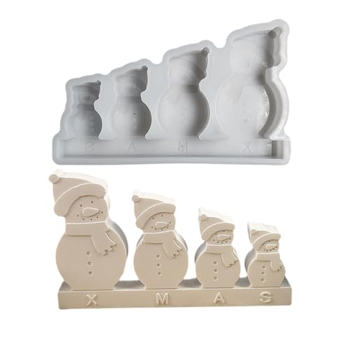 Schneemann Kerze Silikonform, Schneemann Silikonform für Kerzenherstellung,Seifenform | Weihnachten Kerze Formen Nette Schneemann Silikon Kerze Formen Weihnachten Ornament Form für Kerze Seife von Generic