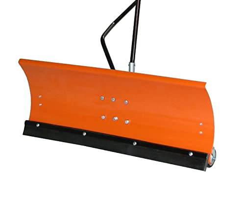 Schneeschild Räumschild für Rasentraktor 120 x 40 cm Modell Premium, Orange von Generic
