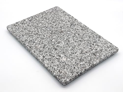 Schneidebrett aus Stein - Servierplatte - Küchenbrett - Steinplatte - Untersetzer - 2 Größen (Iberico White Glänzend, L35 x B25 cm) von Generic