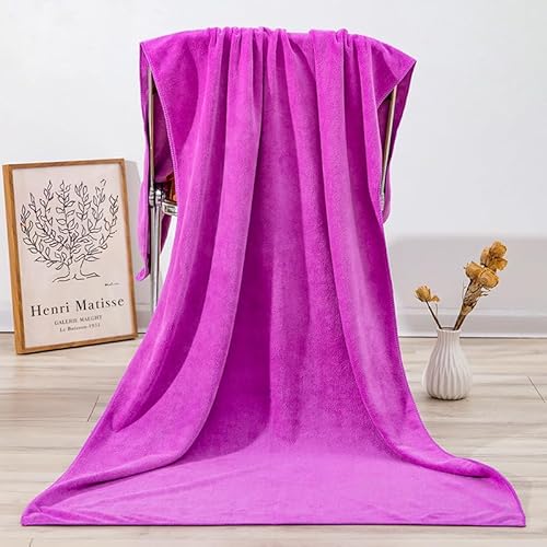 Schönheitssalon Gesichtspflege Mikrofaser Handtuch Badetuch Erwachsene weich super saugfähig Bett speziell verdickt Plus Size dick [80 * 180] von Generic