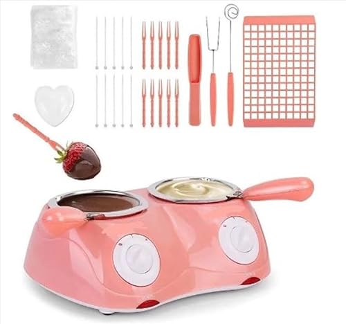 Schokoladenschmelztopf, elektrischer Schmelztopf mit Doppelschmelztopf, Schokoladenwärmer, Schokoladenfondue, Bonbonmaker, Fondue-Schmelztopf-Set für Erdbeeren, Käse, Bonbons, Butter PFq177 (27x19x8) Schokoladenschmelztopf, elektrischer Schmelztopf mit Doppelschmelztopf, Schokoladenwärmer, Schokoladenfondue, Bonbonmaker, Fondue-Schmelztopf-Set für Erdbeeren, Käse, Bonbons, Butter PFq177 (27x19x8) von Generic
