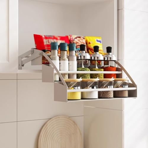 Schrank Pull Down Racks System, Ausziehbare Schrank Organizer Drop Down Regal Platzsparende Hochschrank Pull Down Regal von Generic