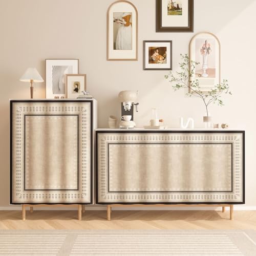 Schrank Vorhang für Bücherregale Küche, Staubdichter Vorhang für Regale Selbstklebend Privatsphäre Schrankvorhang für Schuhschränke Einfache Installation mit Schiene von Generic