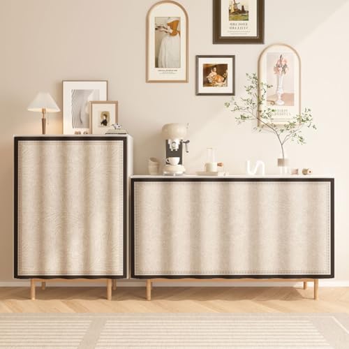 Schrank Vorhang für Bücherregale Küche, Staubdichter Vorhang für Regale Selbstklebend Privatsphäre Schrankvorhang für Schuhschränke Einfache Installation mit Schiene von Generic