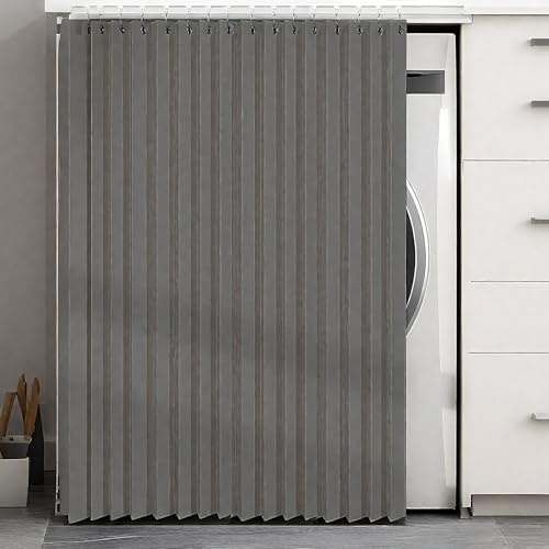 Schrankvorhänge Sonnenschutz Waschmaschine Vorhang, Faltbare Privatsphäre Schrankvorhang mit Mute Track, für Küche Schrank, Bücherregale, Lagerung von Generic
