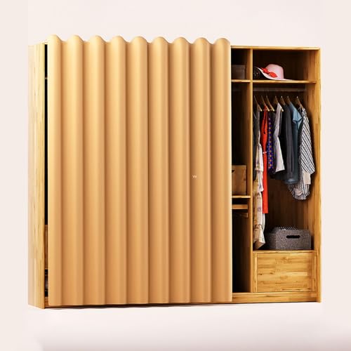 Schrankvorhang Selbstklebend, Schrank Vorhang Staubdichter Privatsphäre Stanzfrei, Regal Vorhang küche mit Osen für Bücherregal Schuhschlitze Schränke Schrankvorhang Selbstklebend, Schrank Vorhang Staubdichter Privatsphäre Stanzfrei, Regal Vorhang küche mit Osen für Bücherregal Schuhschlitze Schränke von Generic