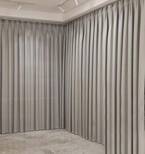 Schrankvorhang Zum Schieben Schlafzimmer, Raumteiler Vorhang für Regale Küche Schuhregal Staubdichter Schrank Vorhang Privatsphäre Scheibengardine Atmungsaktiv Waschbar von Generic