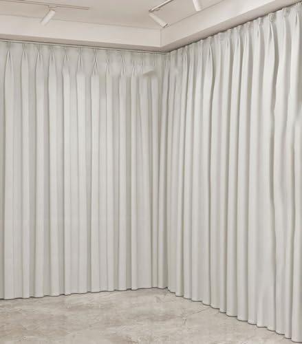 Schrankvorhang Zum Schieben Schlafzimmer, Raumteiler Vorhang für Regale Küche Schuhregal Staubdichter Schrank Vorhang Privatsphäre Scheibengardine Atmungsaktiv Waschbar von Generic