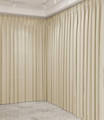 Schrankvorhang Zum Schieben Schlafzimmer, Raumteiler Vorhang für Regale Küche Schuhregal Staubdichter Schrank Vorhang Privatsphäre Scheibengardine Atmungsaktiv Waschbar von Generic