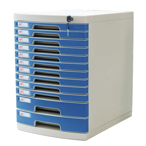 Schreibtisch-Aktenschrank Mit Schloss – A4-Schubladen-Organizer Aus Kunststoff, Mehrlagige Dokumentenbox, Sicherer Aktenschrank Für Zuhause Und Büro(12-layersB) von Generic