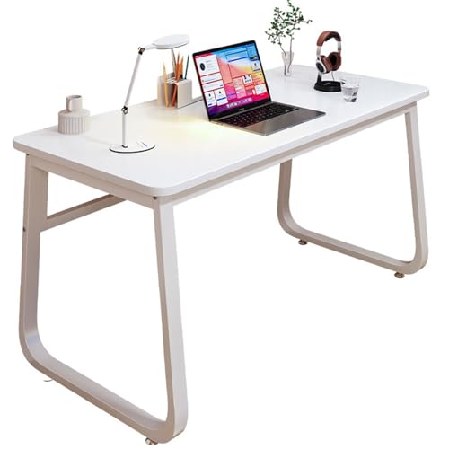 Schreibtisch Arbeitsplatz Gaming Tisch Platzsparender Computertisch Moderner Schreibtisch Im Schlichten Stil for Das Homeoffice Einfach Zu Montieren(White,39.5" L x 23.6" W(100x60cm)) von Generic