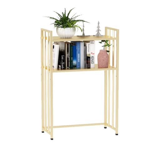 Schreibtisch Aufsatzregal, Metall Monitorständer Struktur Schreibtischregal for Computer Höhenverstellbarer Desk Shelf for Home Office Dorm(Gold,70x25x90) von Generic