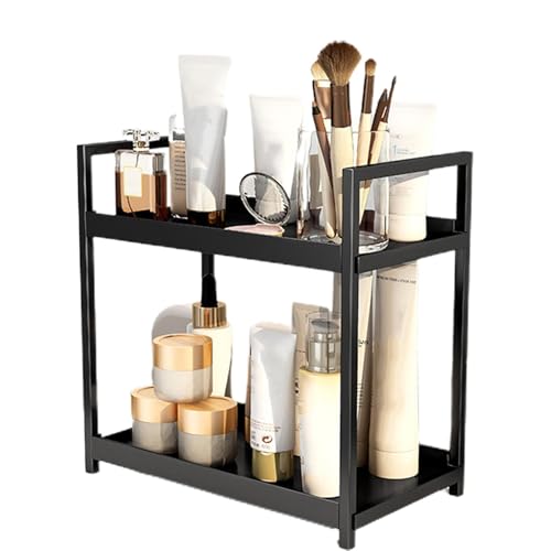 Schreibtisch-Display – Küchentheken-Organizer, freistehender Badezimmerständer | Multifunktionales kleines Schreibtischregal für Kosmetik, mit verstellbaren Ebenen, Multi-usa-Ständer von Generic