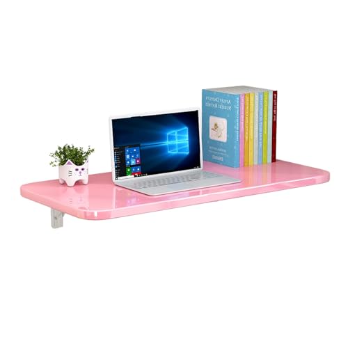Schreibtisch Klappbar Wand Wandklapptisch Wandtisch Klappbar Balkon Schminktisch, Klein und Platzsparend, for Kleine Räume, Heimbüro(Pinks,90x40cm/36x16in) von Generic