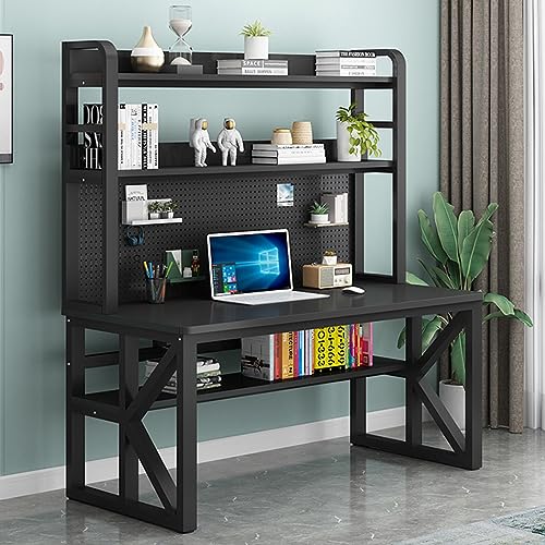 Schreibtisch Klappbarer Schreibtisch-Arbeitsplatz, moderner Computertisch mit Ablageflächen und Stecktafel für das Home-Office, großer Arbeitstisch mit Schreibtisch für Studenten von Generic