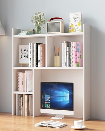Schreibtisch Regal, Mehrschichtiges Studenten-Computerregal, Bücherregal Fürs Wohnheim, Geeignet Für Und Schlafzimmer Schreibtisch Regal, Mehrschichtiges Studenten-Computerregal, Bücherregal Fürs Wohnheim, Geeignet Für Und Schlafzimmer von Generic