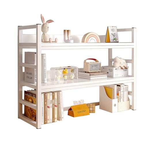 Schreibtisch Regalchen 3 Ebenen, Multifunktionaler Desk Shelf, Computer-Schreibtisch-Zubehör-Organizer for Büro, Home Office & Dorm(Natural,50X24X65) von Generic