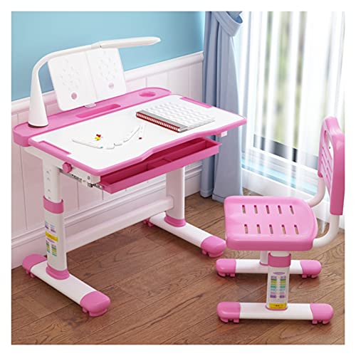 Schreibtisch Schreibtisch Kinderschreibtisch Schreibtisch und Stuhl-Set Hausaufgabentisch kann angehoben und abgesenkt Werden Schreibtisch Home-Office-Schreibtisch (Farbe: Grau) von Generic
