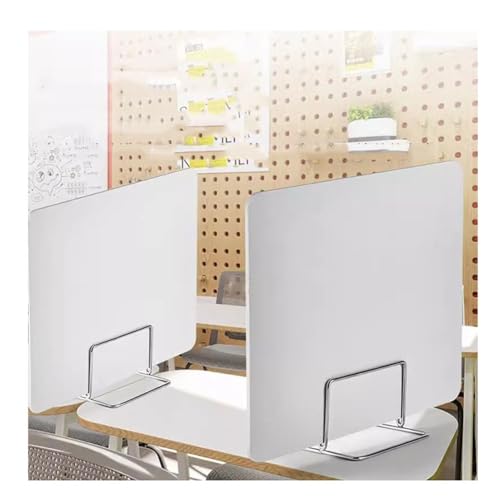 Schreibtisch Sichtschutz Trennwand 2pack PVC Freistehender Sichtschutz Schreibtisch Trennwand Büro Trennwände Für Tisch Tragbare Kabinenplatte Klassenzimmer Schüler, Grey, 60X30CM von Generic