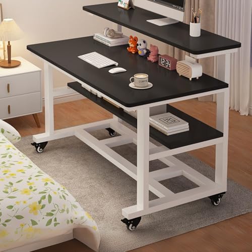 Schreibtisch for Studenten Gaming Tisch Schreibtisch for Home Office, Arbeit & Gaming Mobiler Computertisch Schreibtisch for Schlafzimmer(E1,43.3" L x 23.6" W(110x60cm)) von Generic