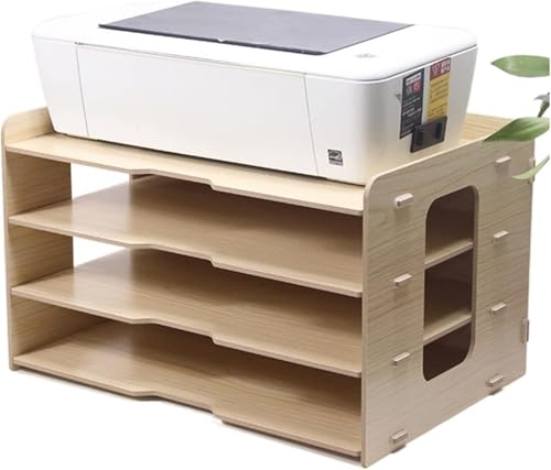 Schreibtischaufbewahrung Briefablage, Druckerständer, Aktenhalter Verdicken, Hölzerner Desktop, Mehrschichtig, 4-Gitter-büro, Bücherregal, A3, Papieraufbewahrungsbox, Gray Schreibtischaufbewahrung Briefablage, Druckerständer, Aktenhalter Verdicken, Hölzerner Desktop, Mehrschichtig, 4-Gitter-büro, Bücherregal, A3, Papieraufbewahrungsbox, Gray von Generic