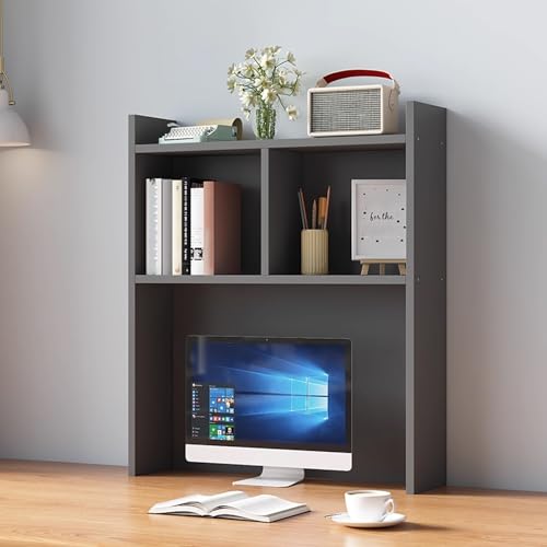Schreibtischregal Klein Holz Offene Fächer Mehrzweck-bücherregal für Schreibtisch 90 cm Höhe Hohe Tragkraft für Büro, Zuhause, Wohnheim(Chrome,70 * 20 * 90cm) von Generic