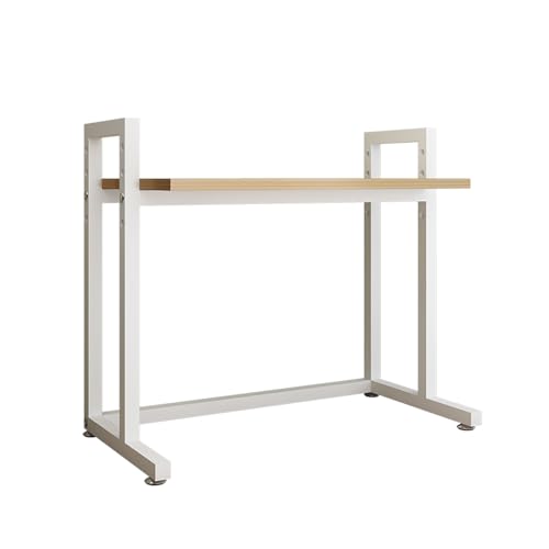 Schreibtischregal Klein Offene Fächer Tischregal Schreibtisch Computer 65 cm Höhe Schreibtisch Regalaufsatz for Office Home Dormitory(White,60cm) von Generic