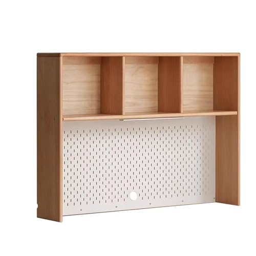 Schreibtischregal aus Hochwertigem Holz, mit Einer Magnetischen LED-Leuchte und einem Kippfesten Gerät, Desk Shelf for Home Office Dorm(138x24x83) von Generic