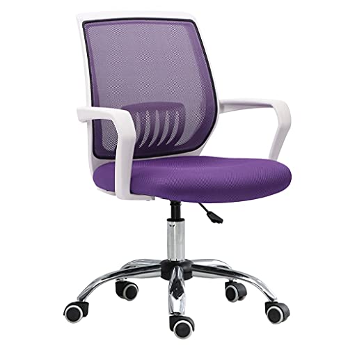 Schreibtischstuhl Bürostuhl Mesh-Schreibtischstuhl Ergonomischer Computerstuhl mit Lordosenstütze Verstellbarer Chefsessel Rollende Drehstühle Computerstuhl (Farbe: Lila) Stabilize von Generic