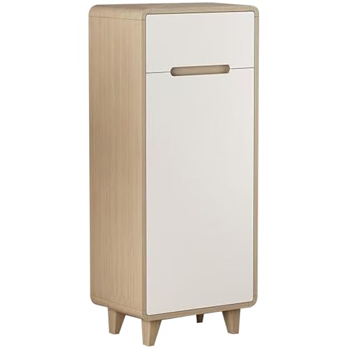Schuhaufbewahrung 35cm Breiter Schrank Verstellbare Regale Schuhschrank mit Schubladen 12cm Erhöhte Schrankbeine Schuhregal für Wohnzimmer, Eingangsbereich, Flur(White,50 * 35 * 100cm) von Generic