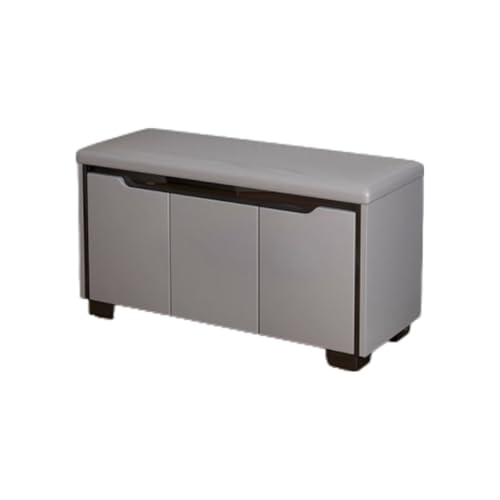 Schuhbank, Massivholzschrank, Schuhschrank mit weichem Kissen, Aufbewahrungsschrank, geeignet for Eingangsbereich, Wohnzimmer, Flur und Schlafzimmer(Color3,100x35x48cm) von Generic