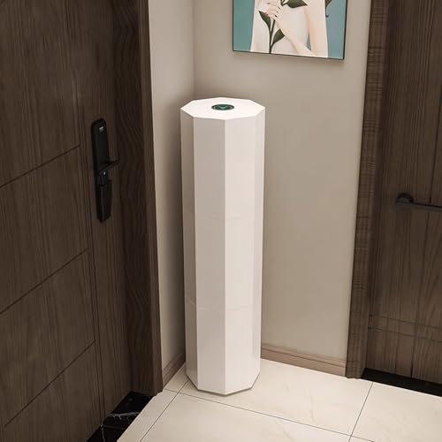 Schuhregal for Den Eingang an Der Haustür Drehbarer Schuhregalturm Freistehend 360° Drehbar mit Sterilisationsfunktion for Wohnzimmer, Eingangsbereich, Flur(White,35x127cm) von Generic