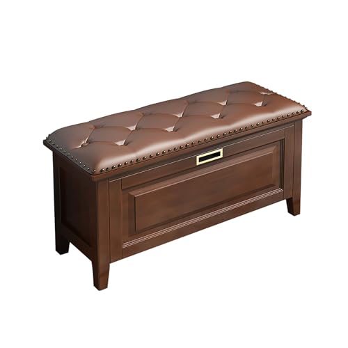 Schuhregalhocker, Schuhaufbewahrungsbank aus Massivholz mit gepolsterter Sitzfläche und Klappschubladen, Schuhregal-Organizer für den Eingangsbereich, freistehender Schuhschrank für Schrank Schuhregalhocker, Schuhaufbewahrungsbank aus Massivholz mit gepolsterter Sitzfläche und Klappschubladen, Schuhregal-Organizer für den Eingangsbereich, freistehender Schuhschrank für Schrank von Generic