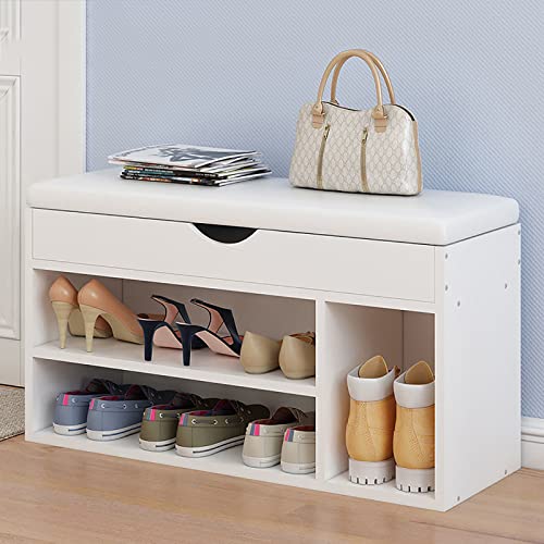 Schuhregalhocker, Schuhbank für den Eingangsbereich aus massivem Holz mit verstecktem Ablagefach und gepolstertem Sitz, Schuhregal-Hocker für Stiefel und Schuhe Schuhregalhocker, Schuhbank für den Eingangsbereich aus massivem Holz mit verstecktem Ablagefach und gepolstertem Sitz, Schuhregal-Hocker für Stiefel und Schuhe von Generic