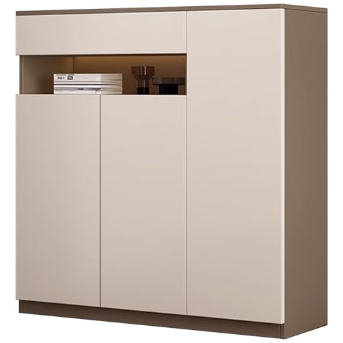 Schuhschrank 35cm Dickes Schrankdesign Shoe Cabinet mit Große Schubladen Infrarot-Sensorlicht Verstärkter Massivholzrahmen für Diele, Flur, Garderobe(Gray) von Generic