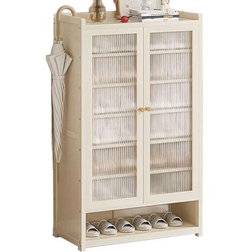 Schuhschrank 360° Staubdichtes Design Mehrzweckschrank 32cm Breites Staufach Acryltüren Shoe Rack Platzsparender Schuhkipper für Diele, Flur, Garderobe(60 * 32 * 107cm) von Generic
