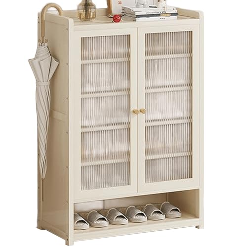 Schuhschrank 360° Staubdichtes Design Mehrzweckschrank 32cm Breites Staufach Acryltüren Shoe Rack Platzsparender Schuhkipper für Diele, Flur, Garderobe(60 * 32 * 90cm) von Generic