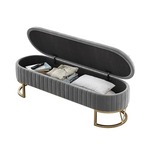 Schuhschrankbank, Aufbewahrungsbank, Bettbank, Schlafzimmerbank, gepolsterte Lange Fensterbank aus Samt mit goldenen Beinen, umklappbare Fußstütze für den Eingangsbereich von Wohnzimmer und Schuhschrankbank, Aufbewahrungsbank, Bettbank, Schlafzimmerbank, gepolsterte Lange Fensterbank aus Samt mit goldenen Beinen, umklappbare Fußstütze für den Eingangsbereich von Wohnzimmer und von Generic