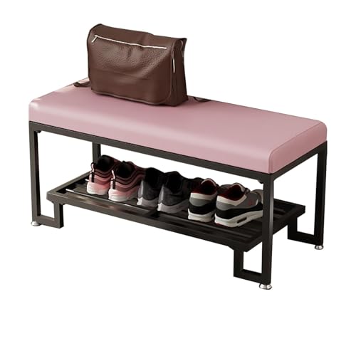 Schuhschrankbank, Schuhbank mit Kissen, Aufbewahrungsbank für den Eingangsbereich, Orgafor Wohnzimmer, Schlafzimmer, Flur, Metall, gepolstertes Schuhregal mit rosa Kissen, Sitzfläche vor der Schuhschrankbank, Schuhbank mit Kissen, Aufbewahrungsbank für den Eingangsbereich, Orgafor Wohnzimmer, Schlafzimmer, Flur, Metall, gepolstertes Schuhregal mit rosa Kissen, Sitzfläche vor der von Generic