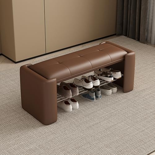 Schuhschrankbank, Schuhregal, Schuhbank, Bank am Fußende des Bettes, Aufbewahrungsbank, Moderne gepolsterte Schuhwechselbank, Eingangsbank für Wohnzimmer, Schlafzimmer, Flur, Fensterecke (br von Generic