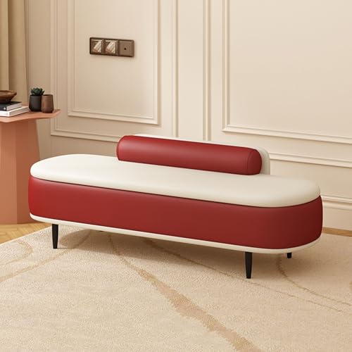 Schuhschrankbank mit Aufbewahrungsbank, Schlafzimmerbank für den Eingangsbereich, mit PU-Leder gepolstert für das Bettende im Schlafzimmer, mit großem Stauraum für Wohnzimmer, Eingangsbereic von Generic