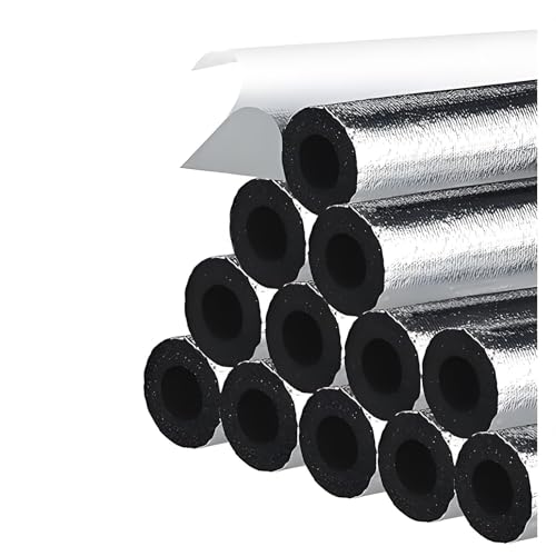 Schwarz Rohrisolierung Schaumschlauch, Innendurchmesser 16/22/27/34/43.0/48/60/76/89/114mm, Dicke 10-30mm Schaumstoff Schläuche für Isolierte Rohre und Dämpfungseigenschaften(22mm*10mm*0.9m) von Generic