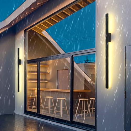Schwarze Aluminium-Langwand-Außenminimalismus-LED-Wandlampe IP65 wasserdichte Wandleuchten Modernes Rechteckdesign Wand Villa Flur Garten Garage Schwarze Aluminium-Langwand-Außenminimalismus-LED-Wandlampe IP65 wasserdichte Wandleuchten Modernes Rechteckdesign Wand Villa Flur Garten Garage von Generic