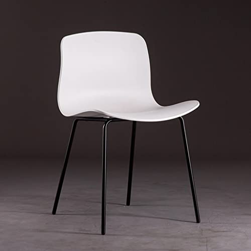 Schwarze Esszimmerstühle Mid Century Modern Esszimmerstühle Kunststoff Akzentstühle für Büro Wohnzimmer Eckstühle Seitenstühle für Küche Empfangsstühle für Café von Generic