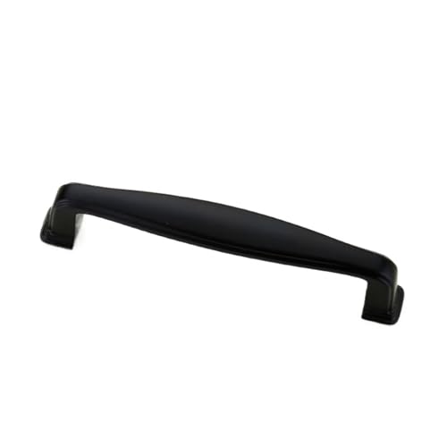 Schwarze Küchenschrankgriffe, 96–192 mm Lochmitte, Schrankgriffe, Schubladengriffe for Schränke, Kleiderschränke, Badezimmer, Edelstahl, 1 Packung(E-128mm pitch) von Generic