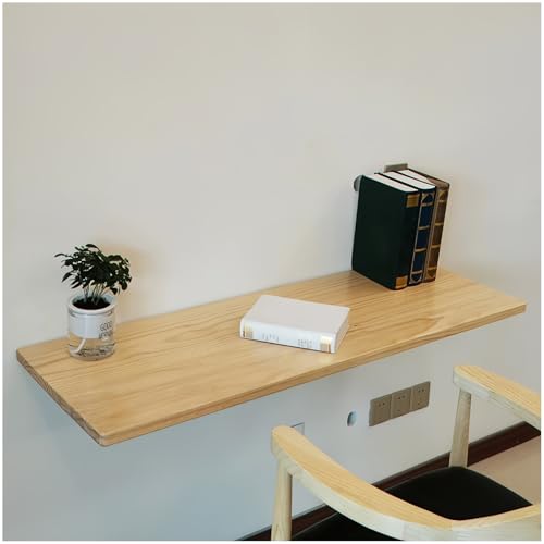 Schwebender Laptop-Schreibtisch, Klapptisch, Wandklapptisch, schmaler Klapptisch, herunterklappbarer Wandschreibtisch für kleine Räume, für Arbeitszimmer, Schlafzimmer, Badezimmer oder Wasch von Generic