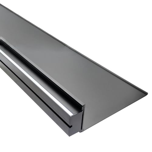 Schweberegal mit LED-Lichtern Wandregal Metall Minimalistische Kreativität Regale für Wände Aluminiumlegierung, für Bar-Arbeitsplatte im Badezimmer,Switch/Black,22.5 * 100cm Schweberegal mit LED-Lichtern Wandregal Metall Minimalistische Kreativität Regale für Wände Aluminiumlegierung, für Bar-Arbeitsplatte im Badezimmer,Switch/Black,22.5 * 100cm von Generic