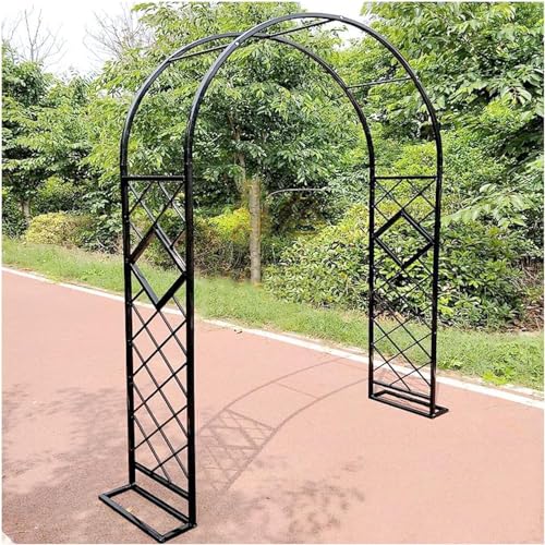 Schwer Rosenbogen Verzinkt Gartenbogen Metall Stabil Torbogen Für Kletterpflanzen Freistehend Pflanzen Rankhilfe Rankgitter Rosengestell Rankbogen of(Size:W240xH230cm,Color:Schwarz) von Generic